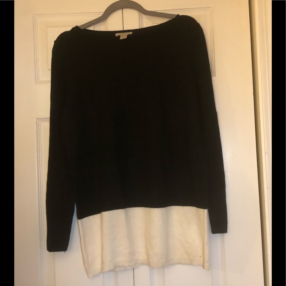 LOFT Two-Tone Crewneck Sweater